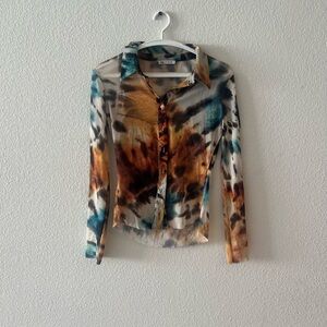 Zara Multicolor Button Down Shirt